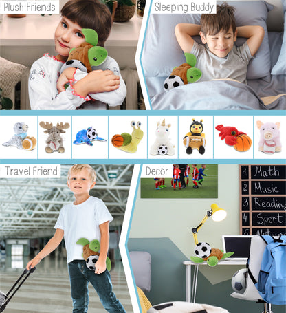 6" PLUSH - SEA TURTLE WITH SOCCER PLUSH