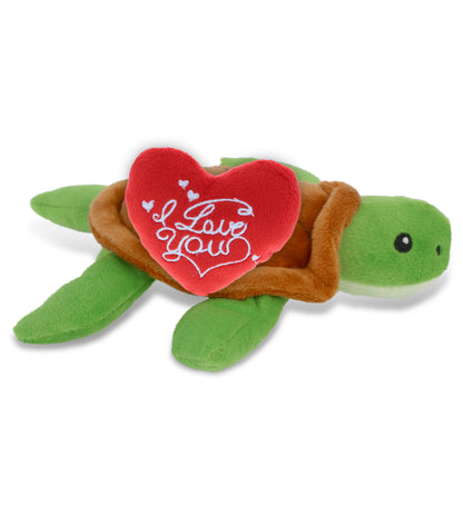 PLUSH I LOVE YOU RED HEART - 6" PLUSH - SEA TURTLE