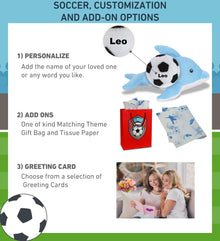 6" PLUSH - DOLPHIN WITH SOCCER PLUSH