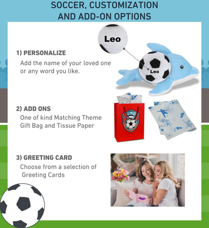 6" PLUSH - DOLPHIN WITH SOCCER PLUSH