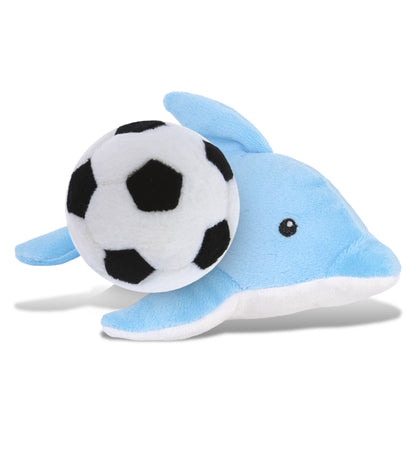 6" PLUSH - DOLPHIN WITH SOCCER PLUSH