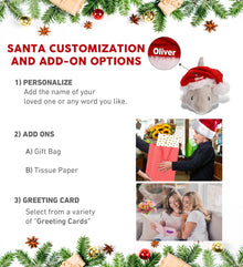 6" PLUSH - SHARK WITH SANTA DRESS UP