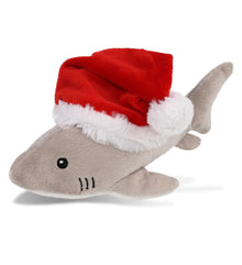 6" PLUSH - SHARK WITH SANTA DRESS UP