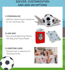 6" PLUSH - SHARK WITH SOCCER PLUSH