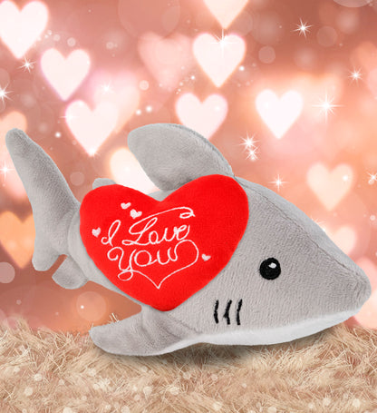 PLUSH I LOVE YOU RED HEART - 6" PLUSH - SHARK