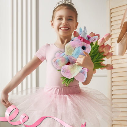 SUPER-SOFT PLUSH - FLOPPY RAINBOW UNICORN BALLERINA