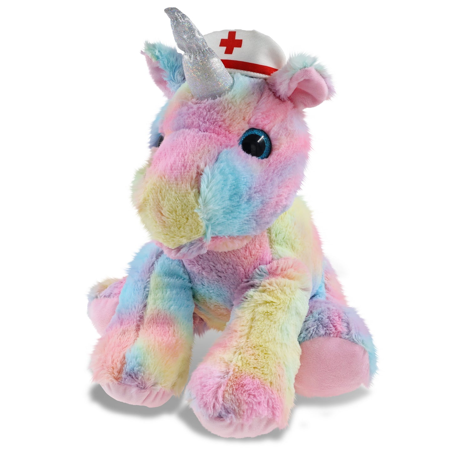 SUPER-SOFT PLUSH - FLOPPY RAINBOW UNICORN NURSE