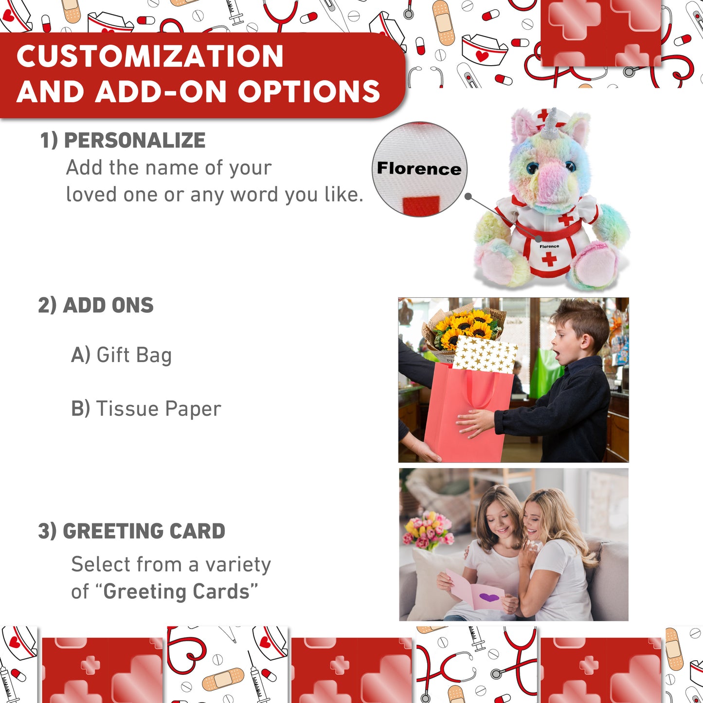 SUPER-SOFT PLUSH - SITTING RAINBOW UNICORN NURSE