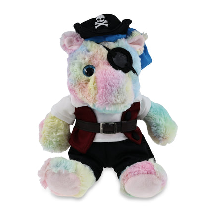 SUPER-SOFT PLUSH - SITTING RAINBOW UNICORN PIRATE DRESS UP