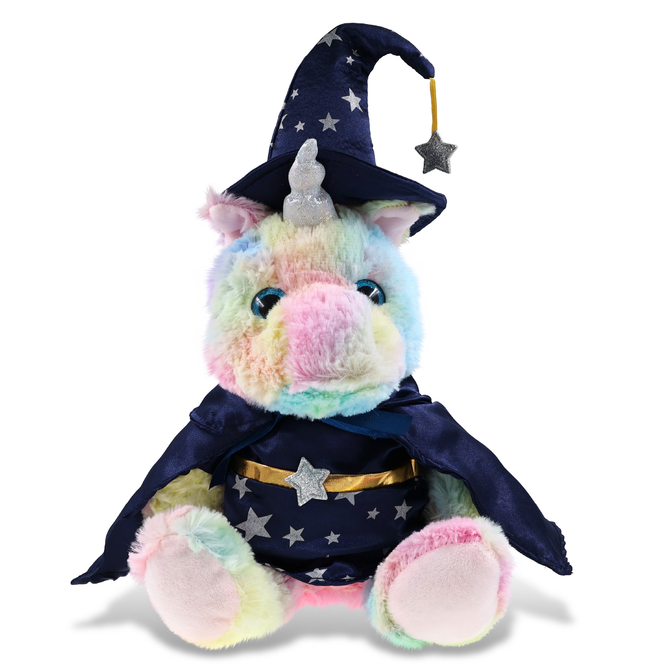 SUPER-SOFT PLUSH - SITTING RAINBOW UNICORN WIZARD