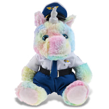SUPER-SOFT PLUSH - SITTING RAINBOW UNICORN PILOT DRESS UP