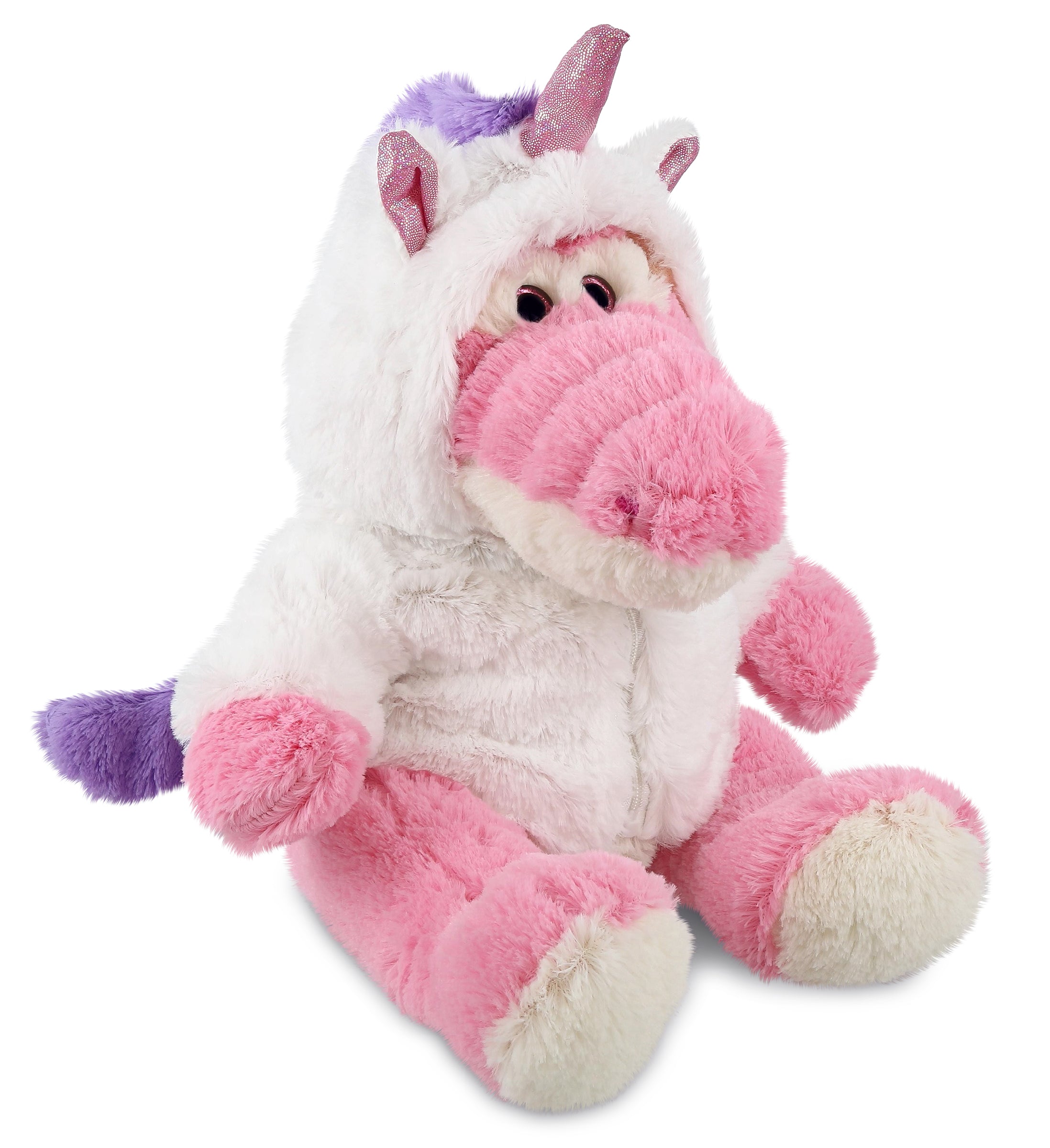 PLUSH UNICORN - SUPER-SOFT PLUSH - SITTING PINK ALLIGATOR