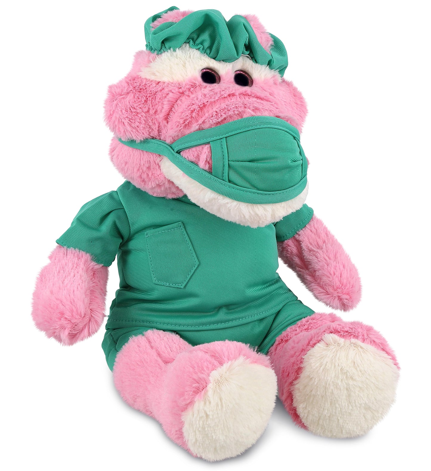 PLUSH DOCTOR - SUPER-SOFT PLUSH - SITTING PINK ALLIGATOR
