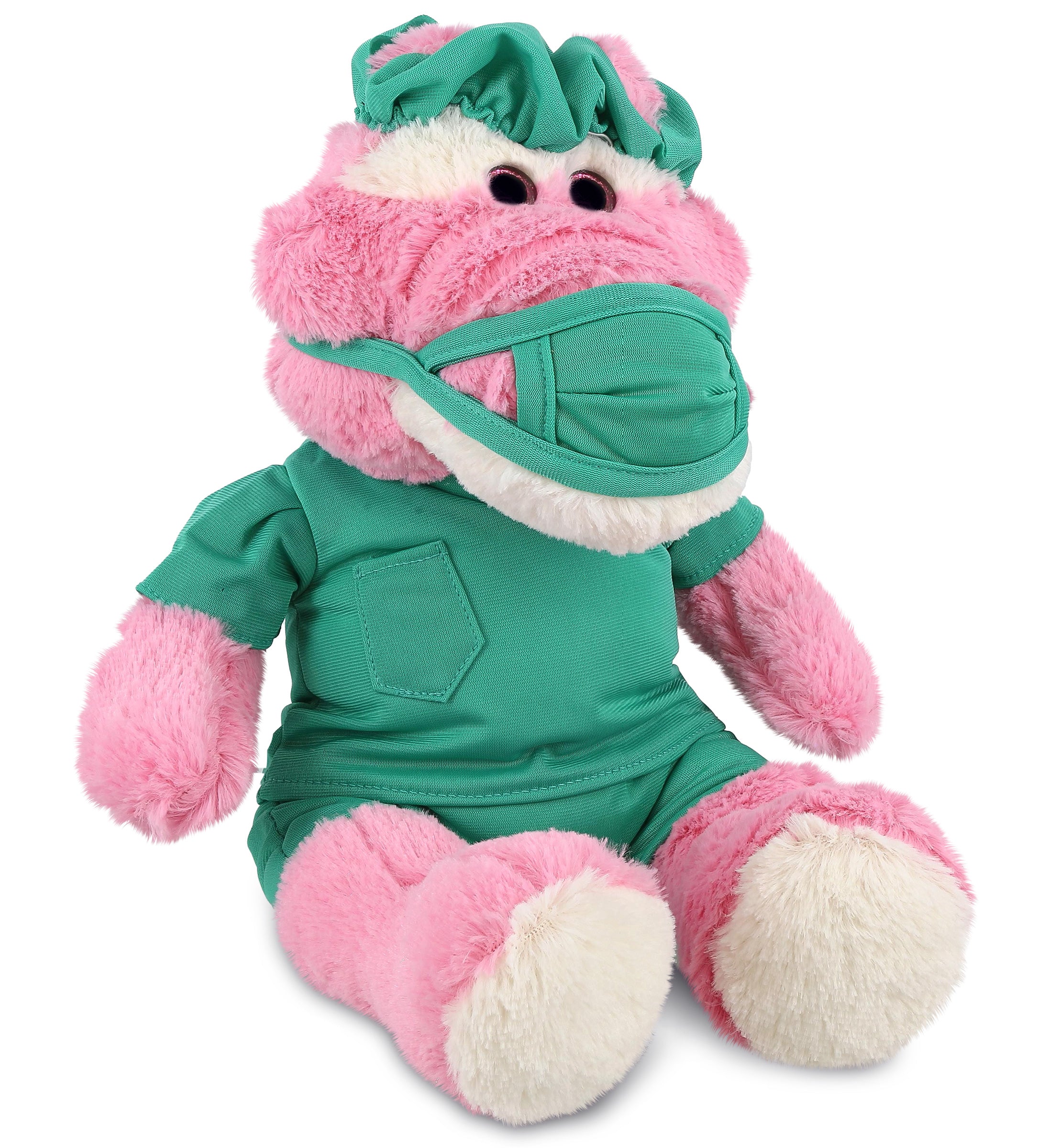 PLUSH DOCTOR - SUPER-SOFT PLUSH - SITTING PINK ALLIGATOR