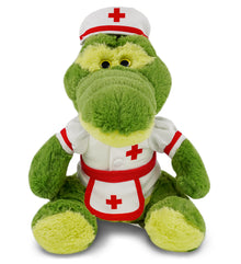 SUPER-SOFT PLUSH - SITTING GREEN ALLIGATOR NURSE DRESS UP