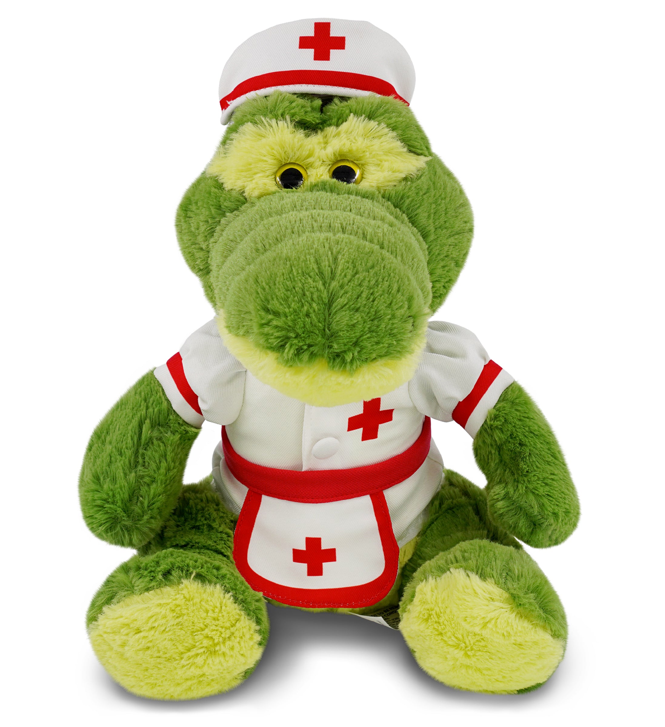 SUPER-SOFT PLUSH - SITTING GREEN ALLIGATOR NURSE DRESS UP