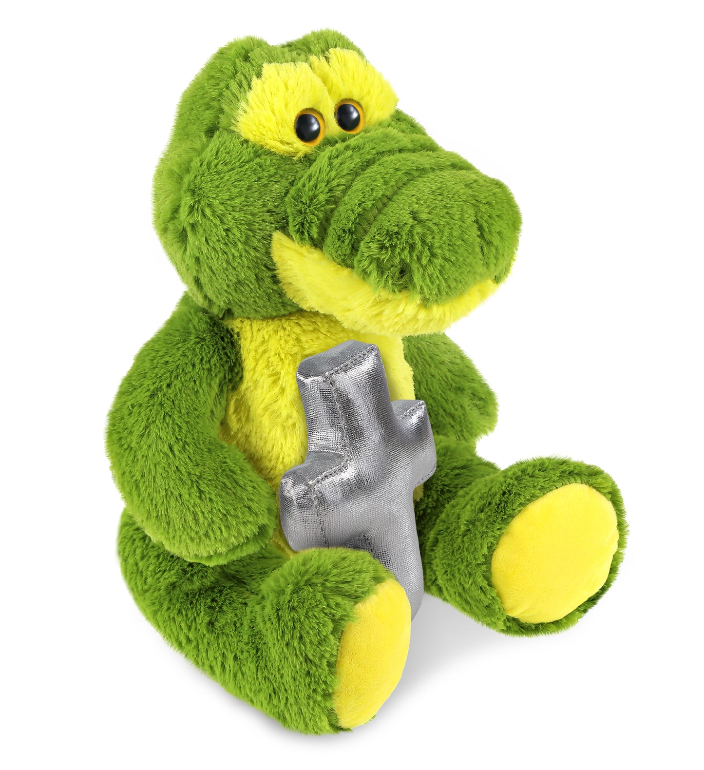 PLUSH CROSS - SUPER-SOFT PLUSH - SITTING GREEN ALLIGATOR