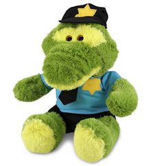 PLUSH POLICE - SUPER-SOFT PLUSH - SITTING GREEN ALLIGATOR
