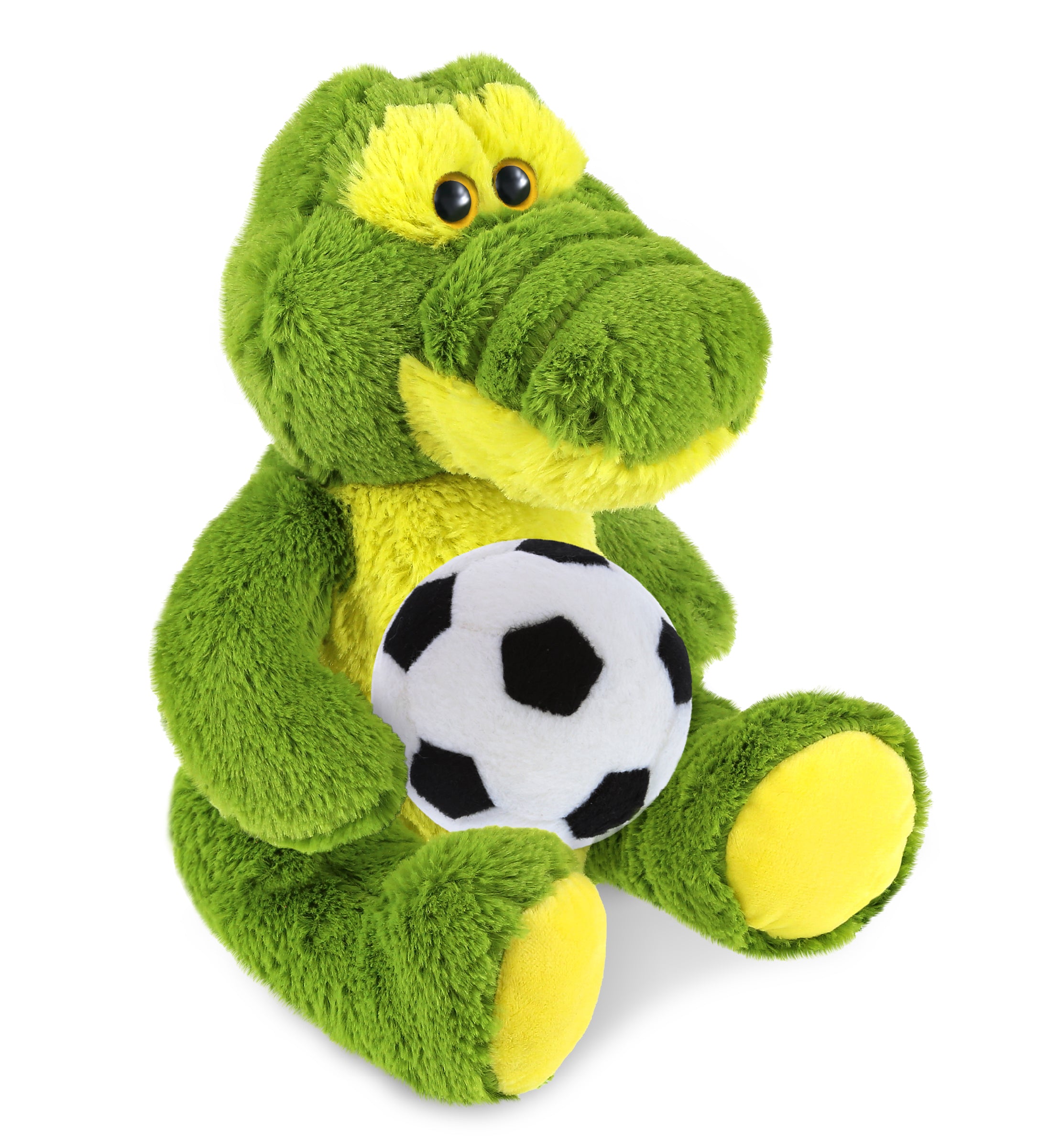 PLUSH SOCCER BALL - SUPER-SOFT PLUSH - SITTING GREEN ALLIGATOR