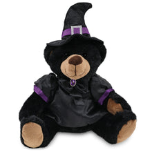 SUPER SOFT PLUSH WITH RED PLAID HOODIE - BLACK BEAR WITCH