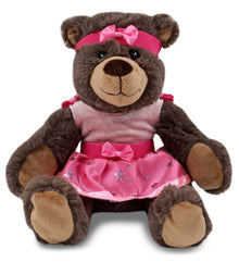 SUPER SOFT PLUSH WITH RED PLAID HOODIE - BROWN BEAR Ballerina