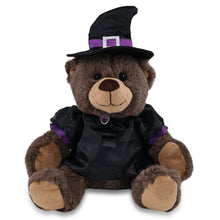 SUPER SOFT PLUSH WITH RED PLAID HOODIE - BROWN BEAR WITH WITCH DRESS UP