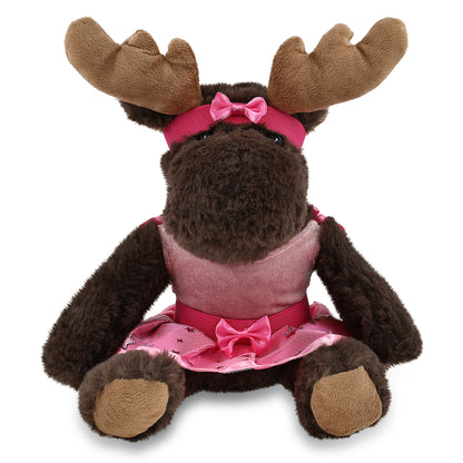 SUPER SOFT PLUSH WITH RED PLAID HOODIE - MOOSE BALLERINA