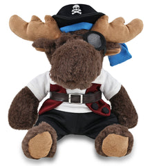 SUPER SOFT PLUSH WITH RED PLAID HOODIE - MOOSE PIRATE DRESS UP
