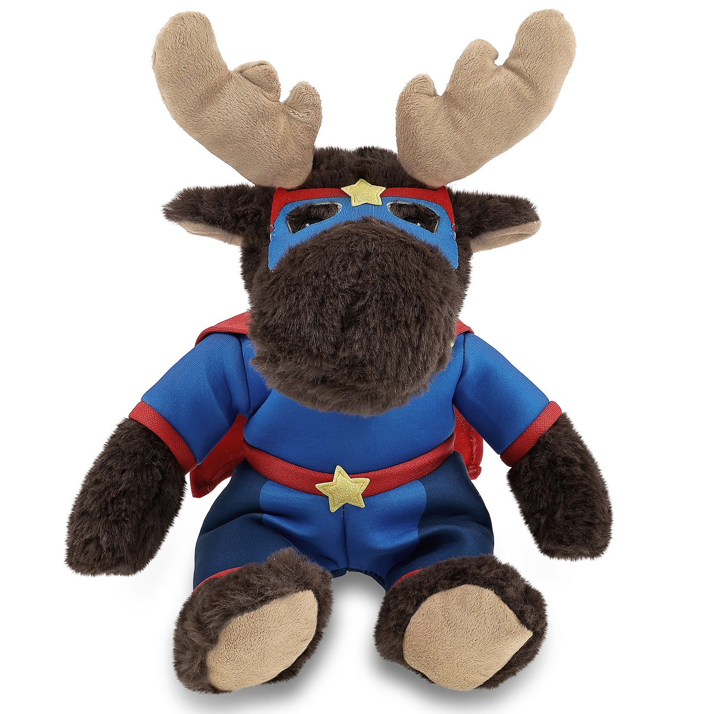 SUPER SOFT PLUSH WITH RED PLAID HOODIE - MOOSE SUPER HERO