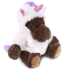 PLUSH UNICORN - SUPER SOFT PLUSH WITH RED PLAID HOODIE - MOOSE