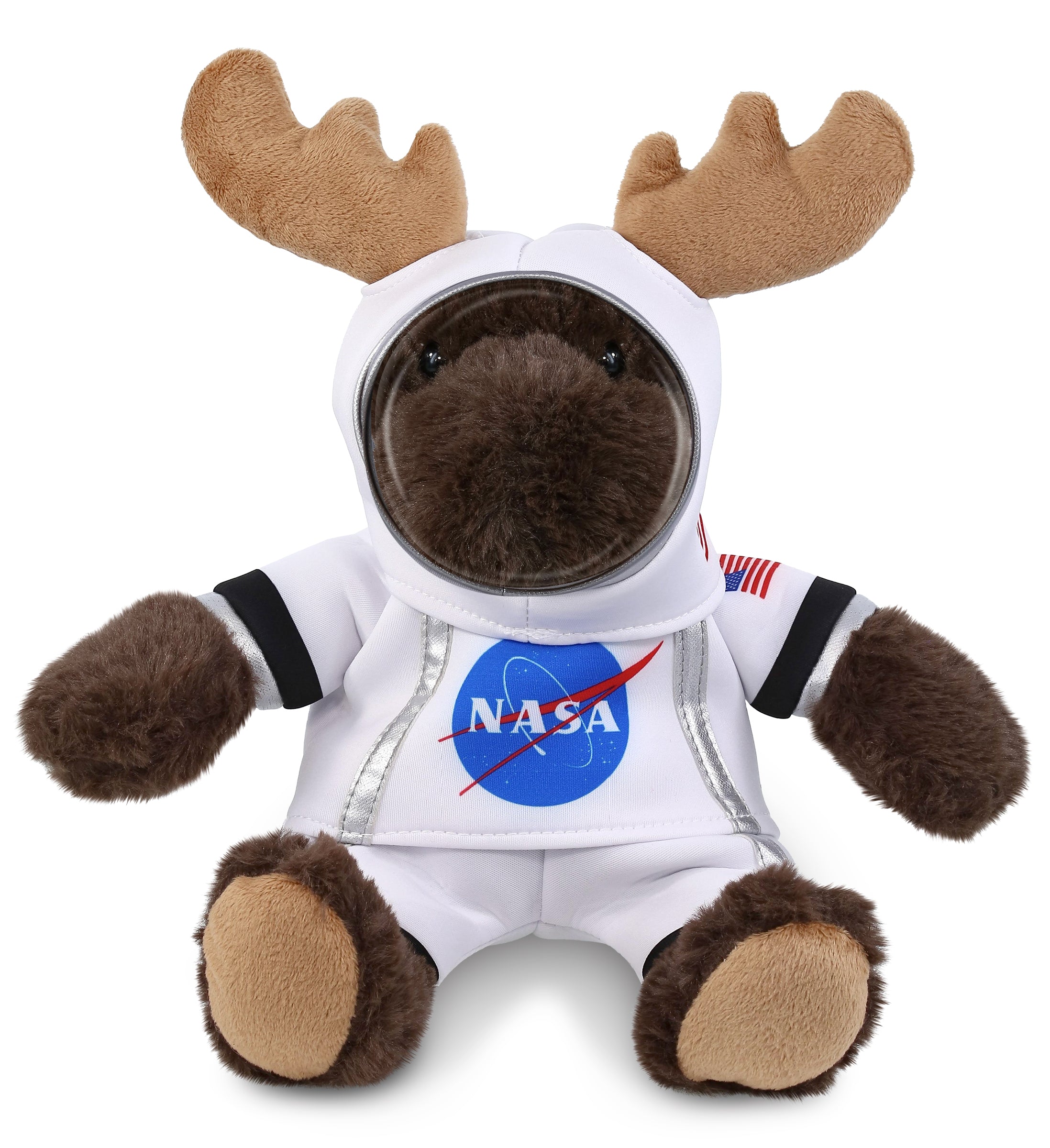 PLUSH ASTRONAUT - SUPER SOFT PLUSH WITH RED PLAID HOODIE - MOOSE