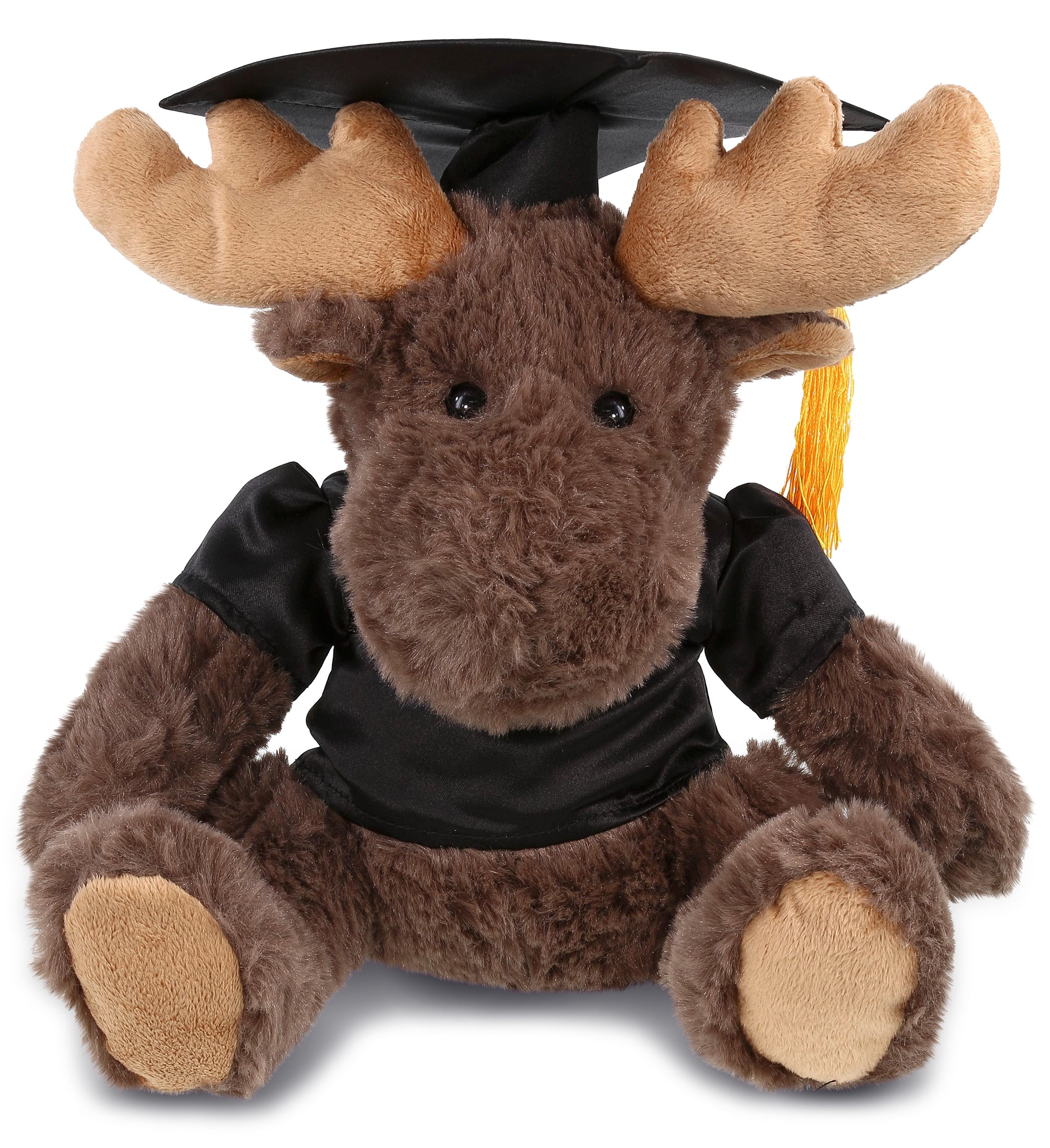 PLUSH GRADUATION - SUPER SOFT PLUSH WITH RED PLAID HOODIE - MOOSE