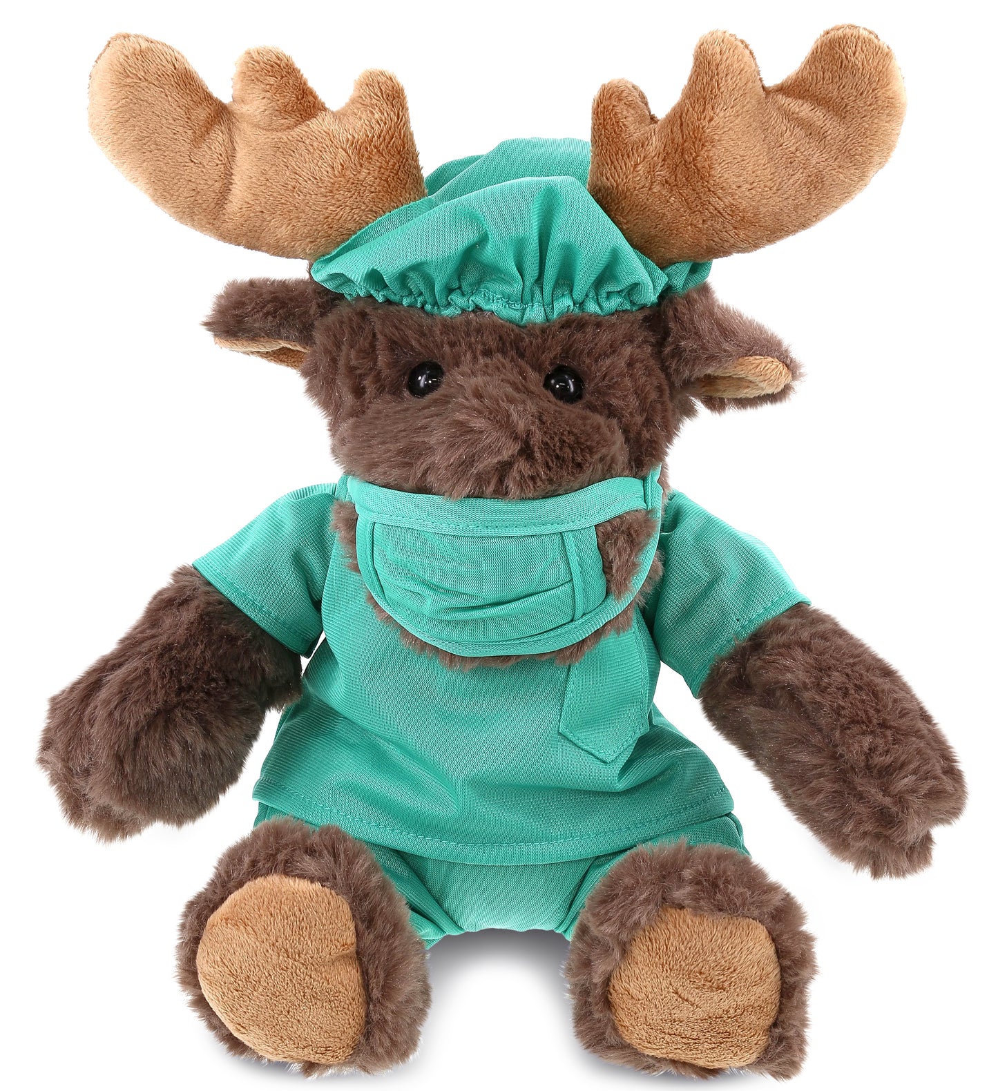 PLUSH DOCTOR - SUPER SOFT PLUSH WITH RED PLAID HOODIE - MOOSE
