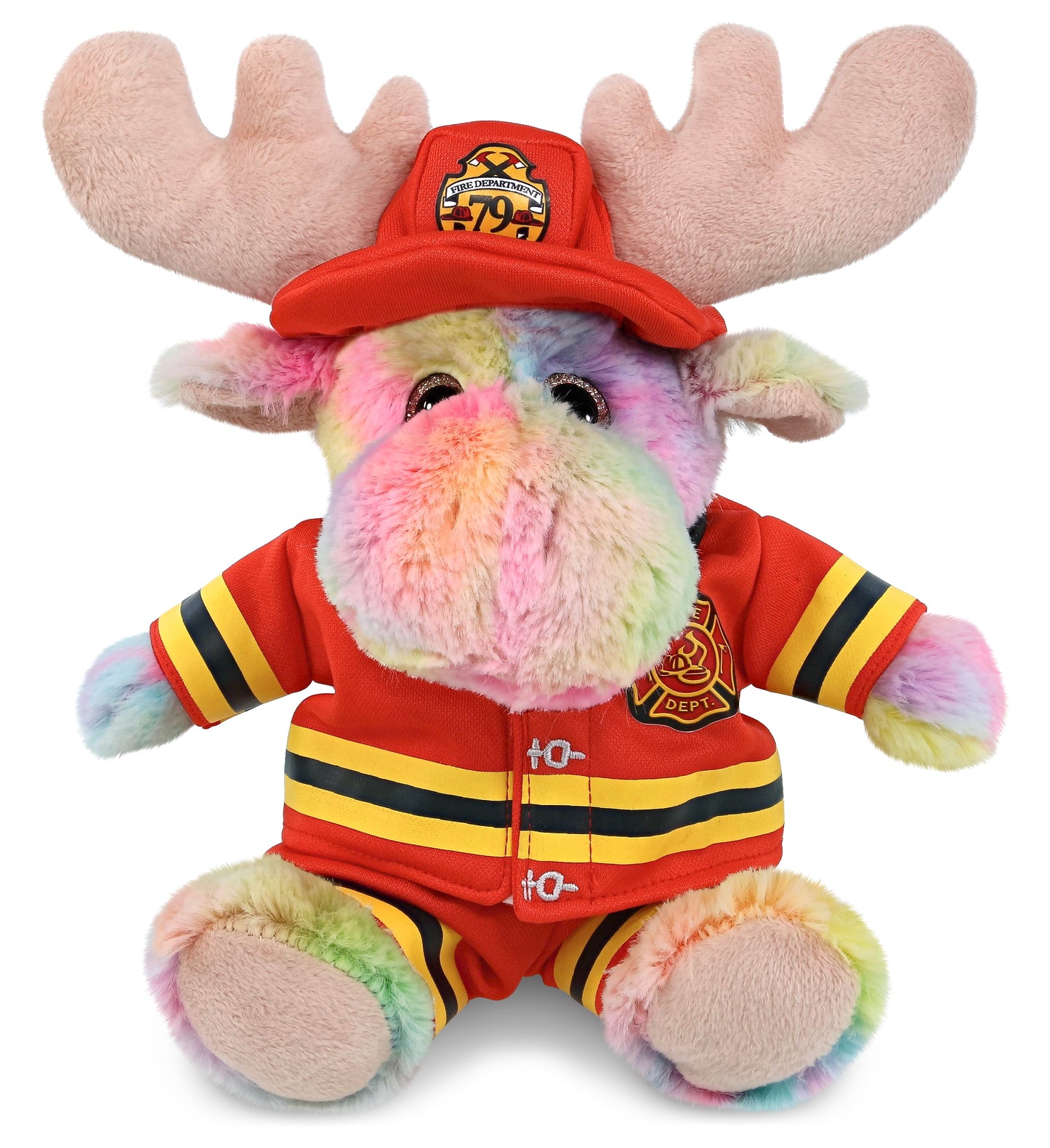 PLUSH FIREMAN - SUPER-SOFT PLUSH - RAINBOW MOOSE 9"