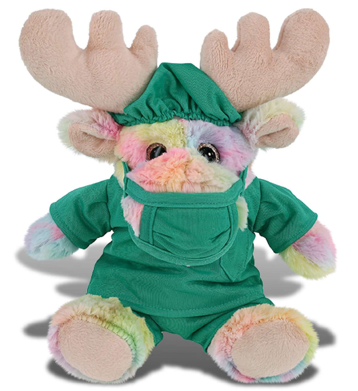 PLUSH DOCTOR - SUPER-SOFT PLUSH - RAINBOW MOOSE 9"