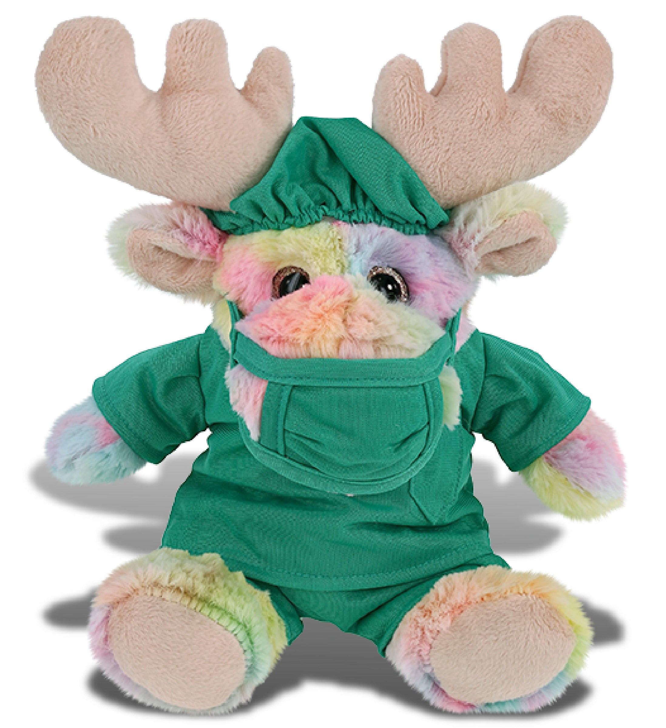 PLUSH DOCTOR - SUPER-SOFT PLUSH - RAINBOW MOOSE 9"