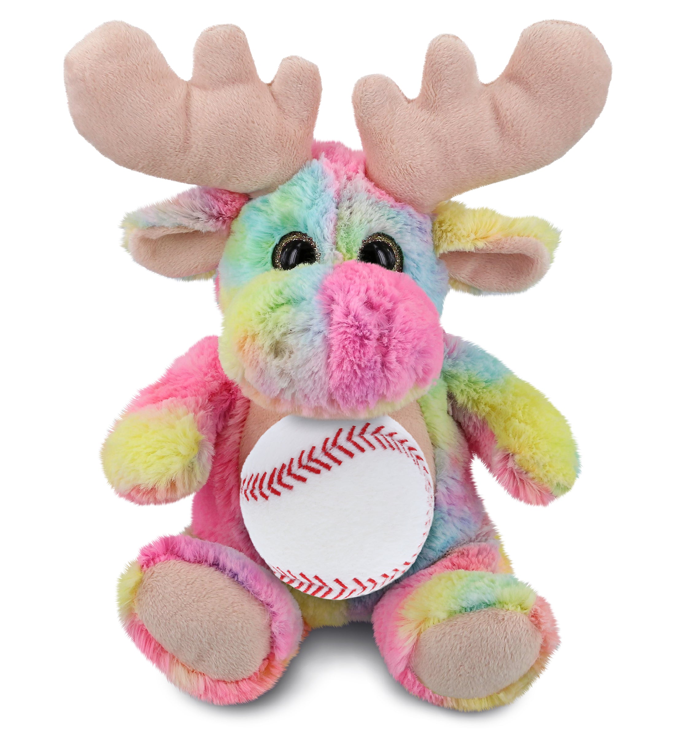 PLUSH BASEBALL - SUPER-SOFT PLUSH - RAINBOW MOOSE 9"