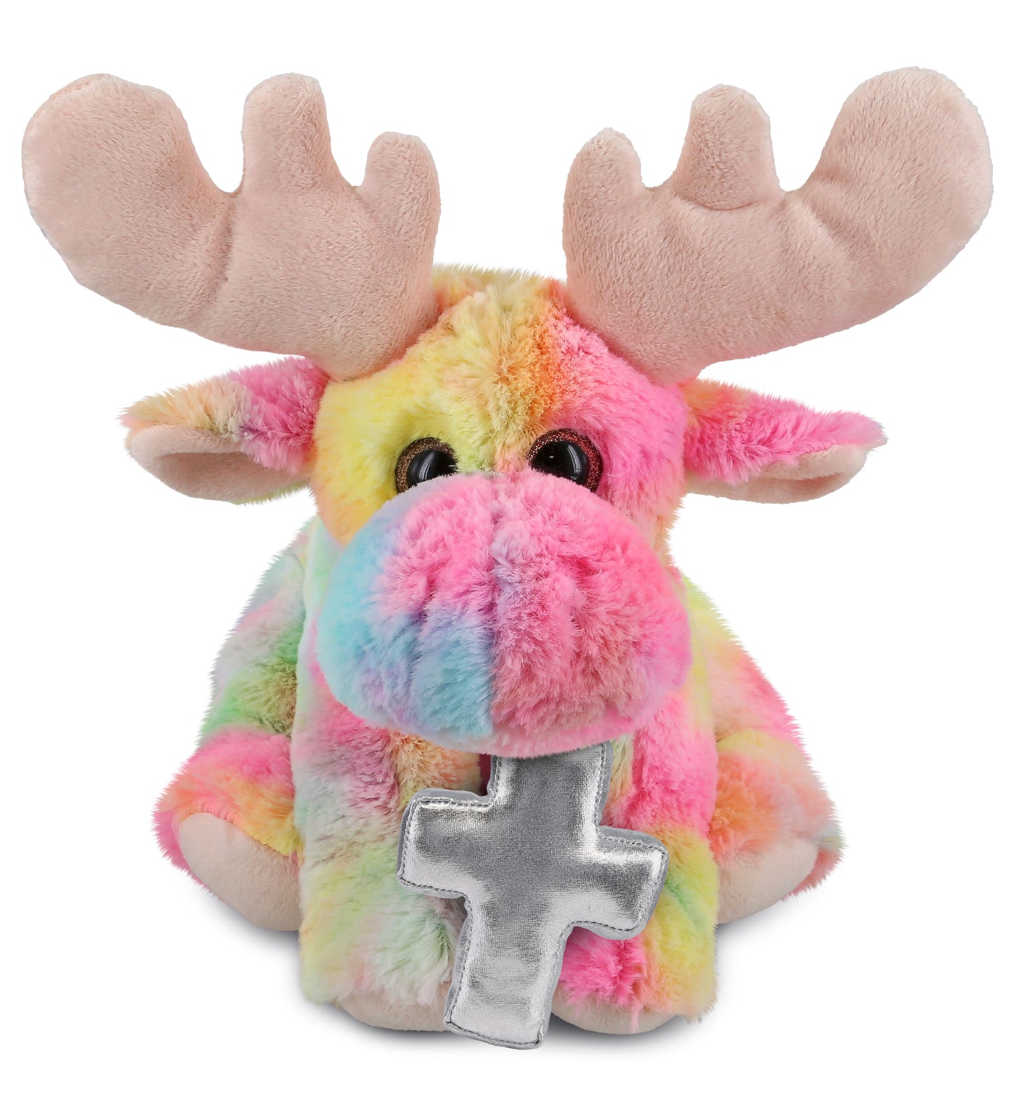 PLUSH CROSS - SUPER-SOFT PLUSH - RAINBOW FLOPPY MOOSE 9"