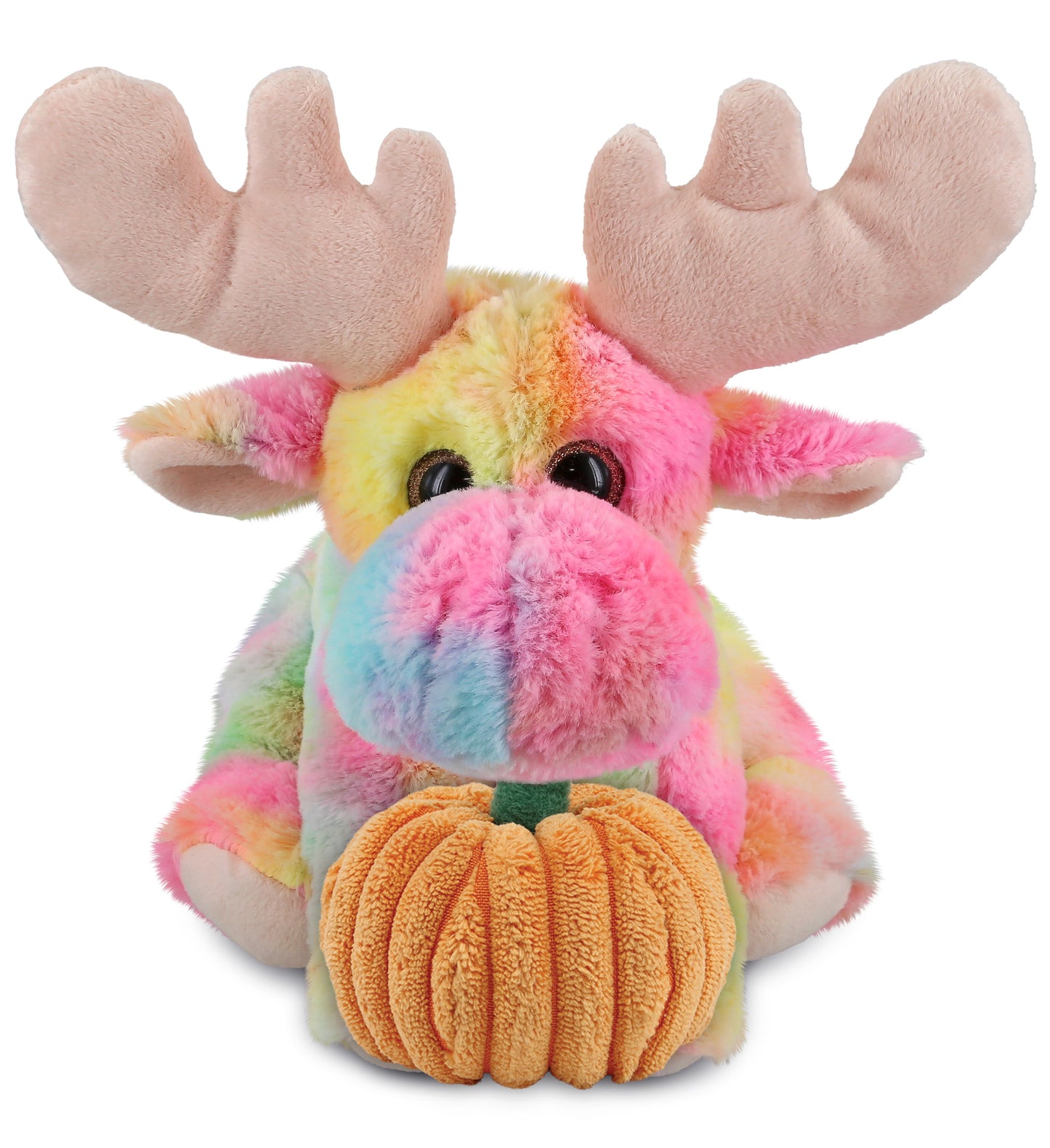 PLUSH PUMPKIN - SUPER-SOFT PLUSH - RAINBOW FLOPPY MOOSE 9"