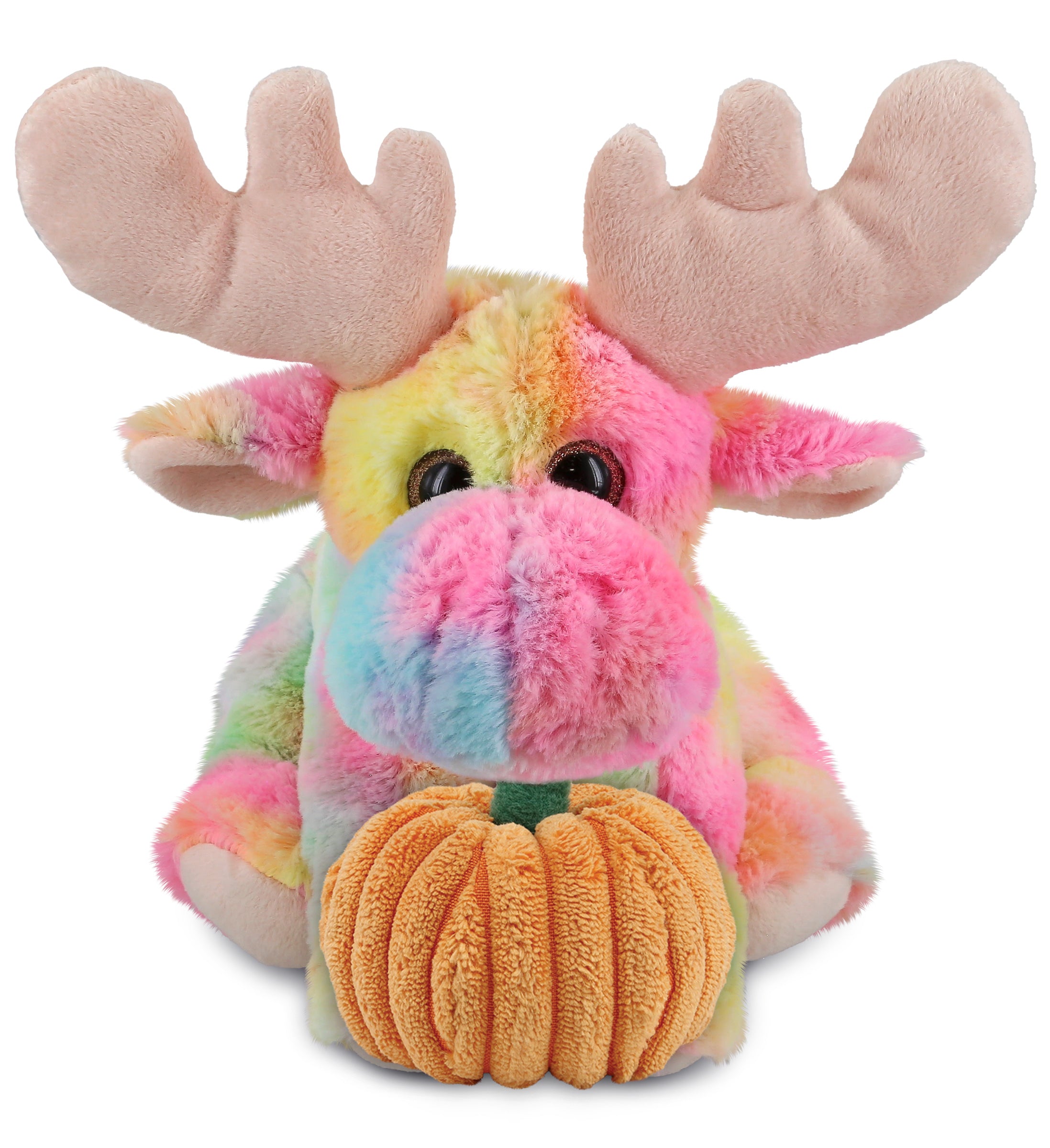 PLUSH PUMPKIN - SUPER-SOFT PLUSH - RAINBOW FLOPPY MOOSE 9"