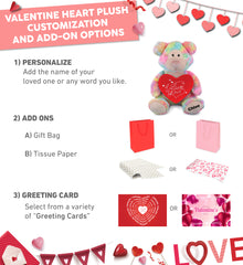 PLUSH PILLOW - I LOVE YOU RED HEART - 12 INCH - SUPER-SOFT PLUSH - RAINBOW BEAR XL 17"