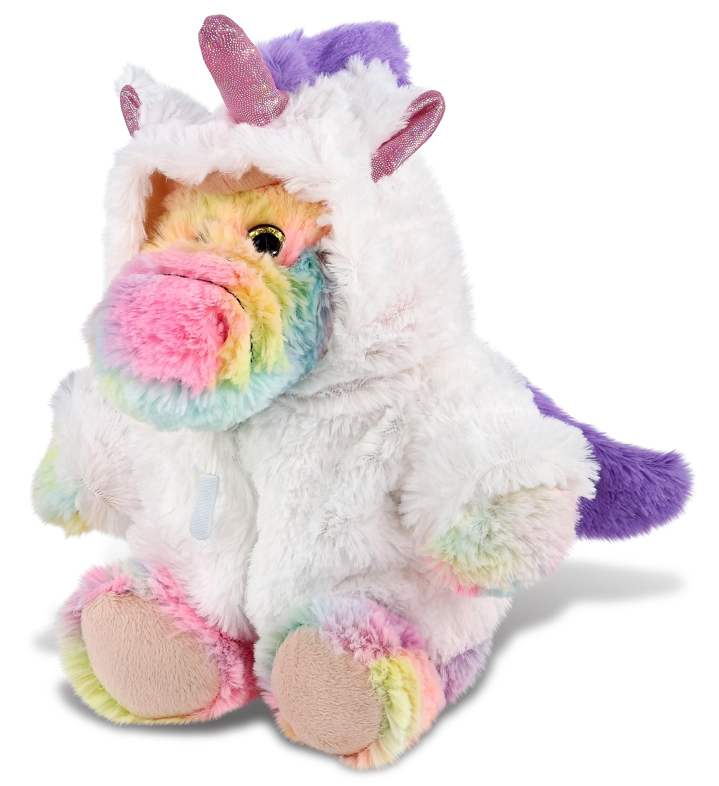 PLUSH UNICORN - SUPER-SOFT PLUSH - RAINBOW SITTING ALLIGATOR 8"