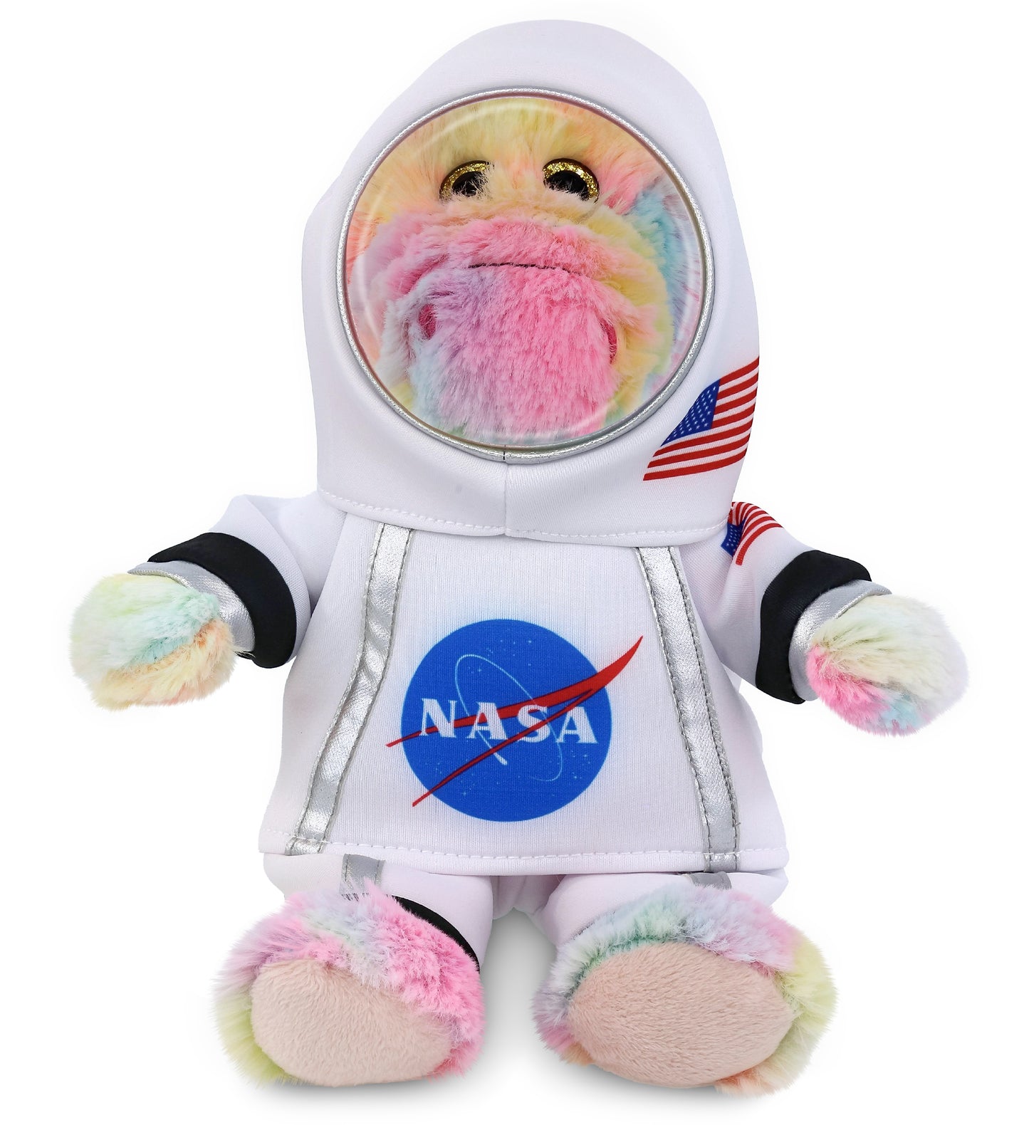 PLUSH ASTRONAUT - SUPER-SOFT PLUSH - RAINBOW SITTING ALLIGATOR 8"
