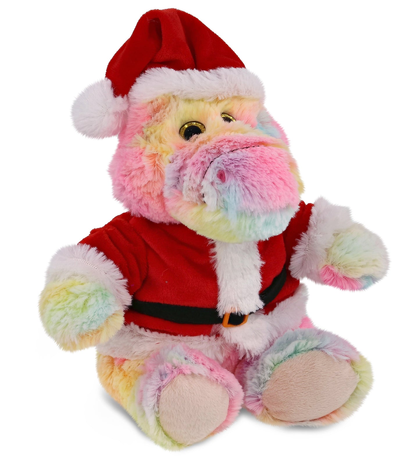 PLUSH SANTA - SUPER-SOFT PLUSH - RAINBOW SITTING ALLIGATOR 8"