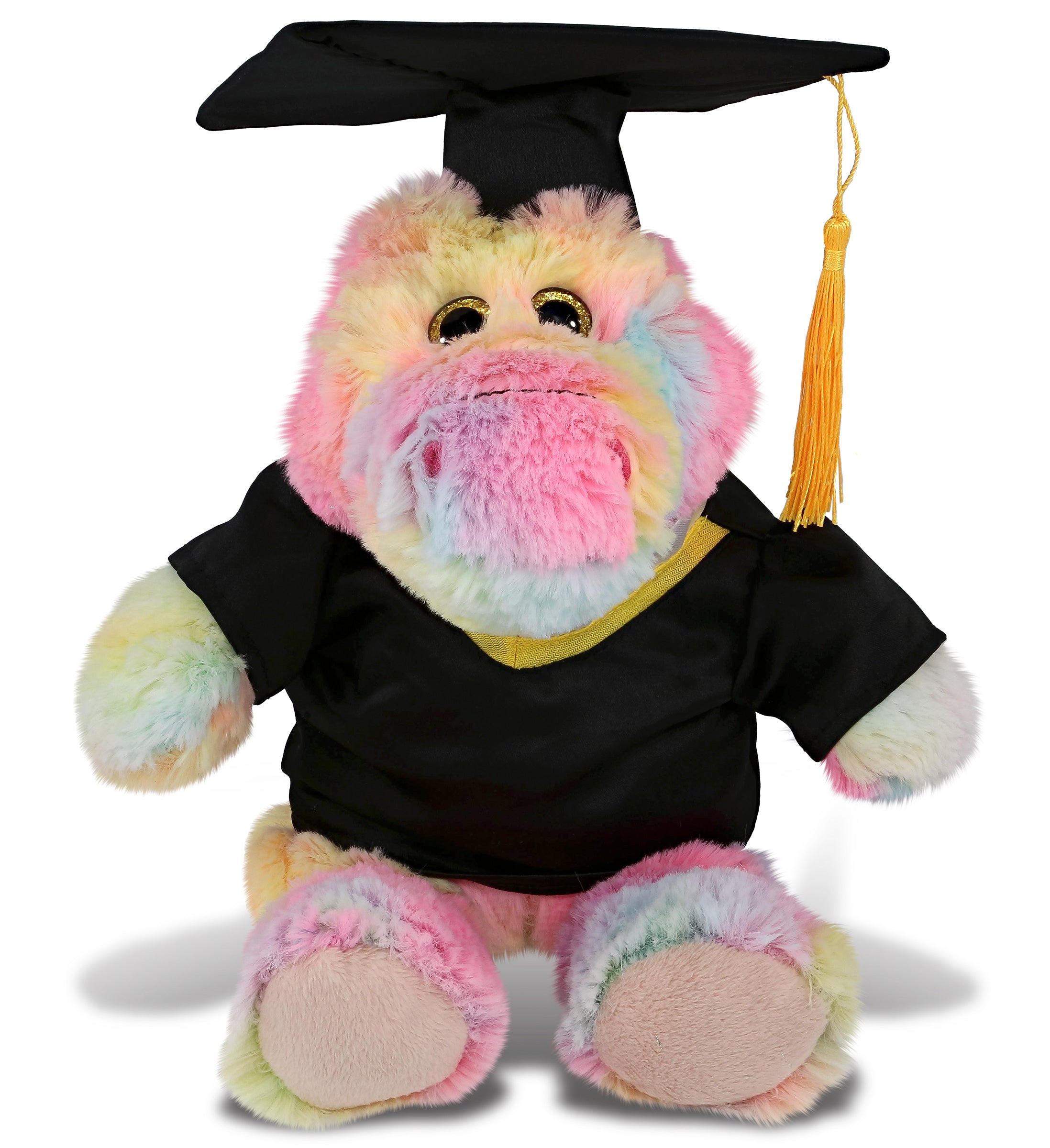 PLUSH GRADUATION - SUPER-SOFT PLUSH - RAINBOW SITTING ALLIGATOR 8"