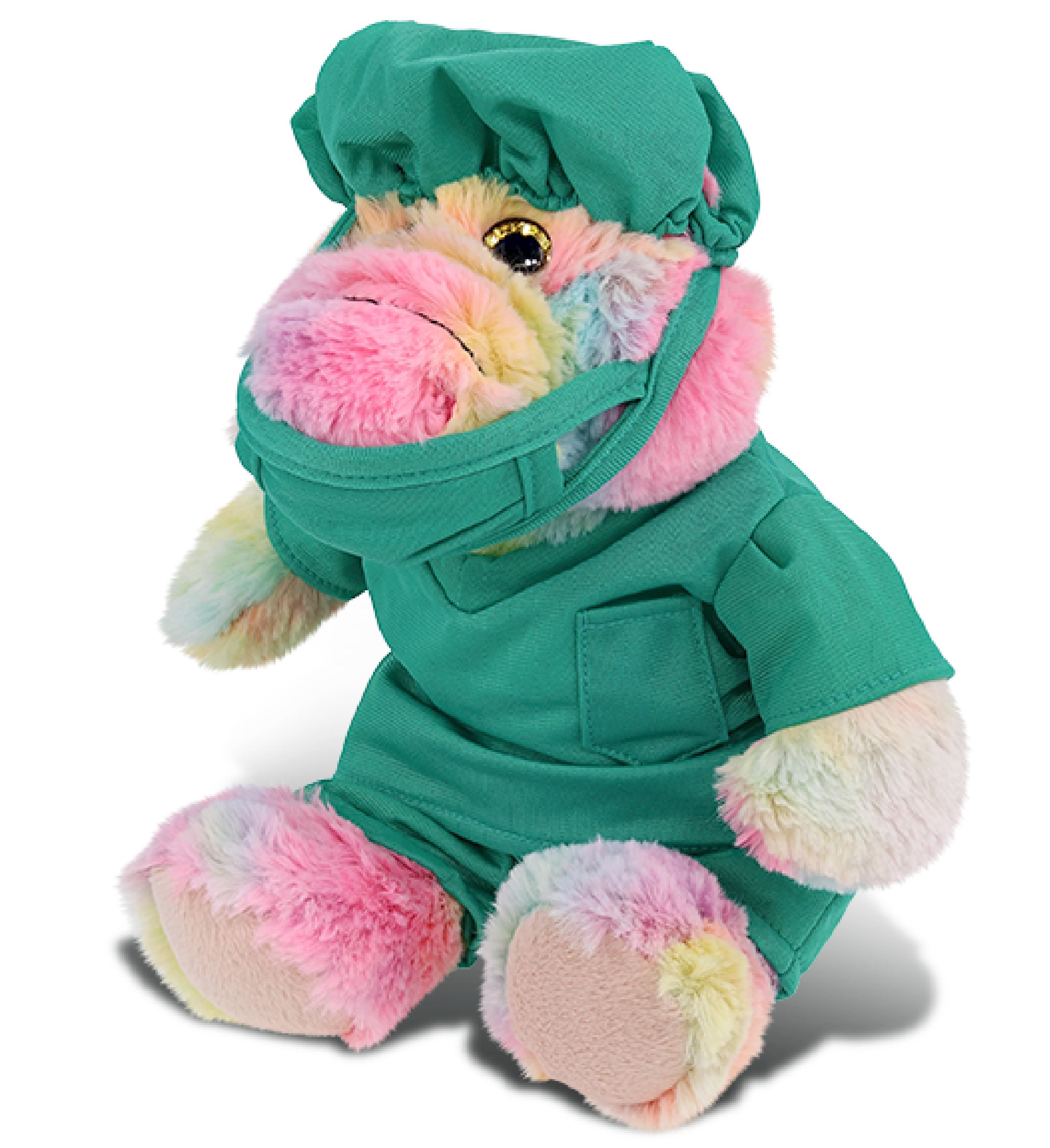 PLUSH DOCTOR - SUPER-SOFT PLUSH - RAINBOW SITTING ALLIGATOR 8"
