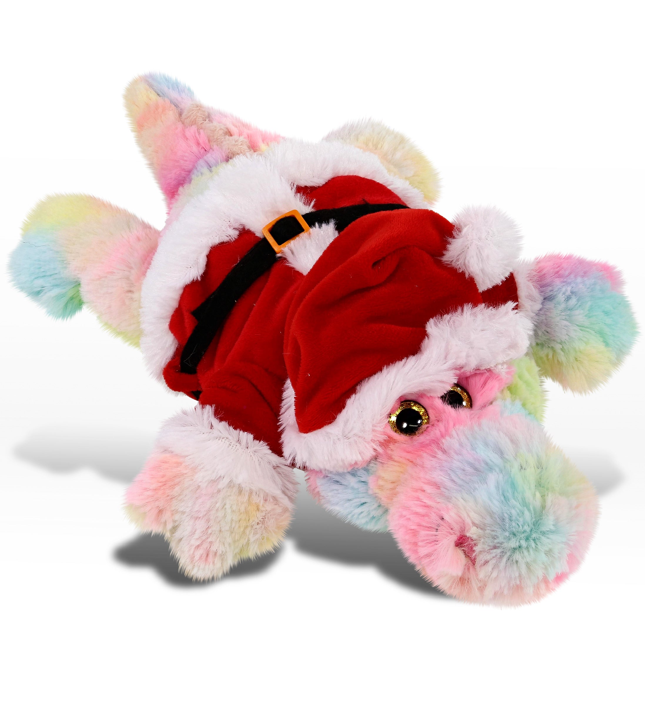PLUSH SANTA - SUPER-SOFT PLUSH - RAINBOW ALLIGATOR SMALL 12"