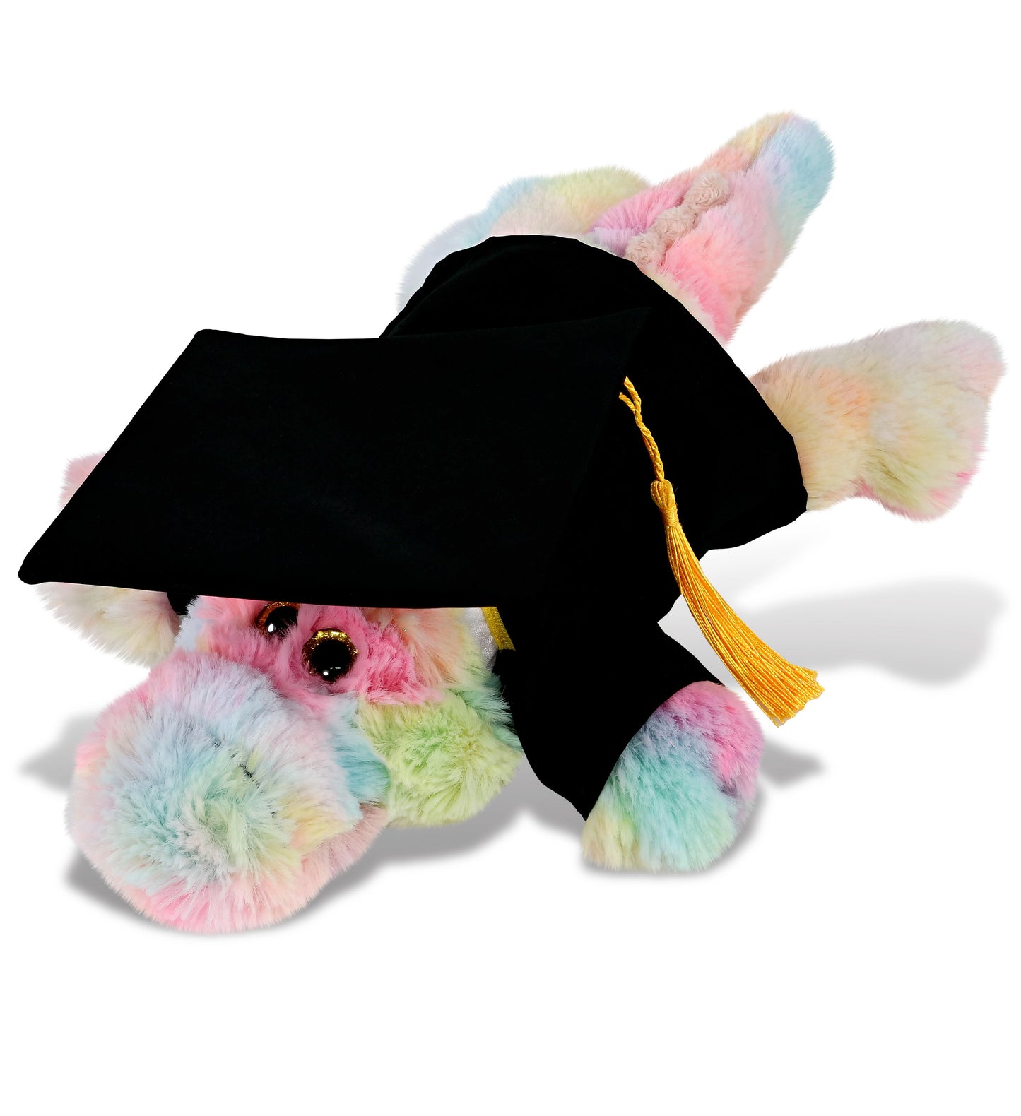 PLUSH GRADUATION - SUPER-SOFT PLUSH - RAINBOW ALLIGATOR SMALL 12"