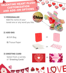 PLUSH I LOVE YOU RED HEART - SUPER-SOFT PLUSH - RAINBOW ALLIGATOR SMALL 12"