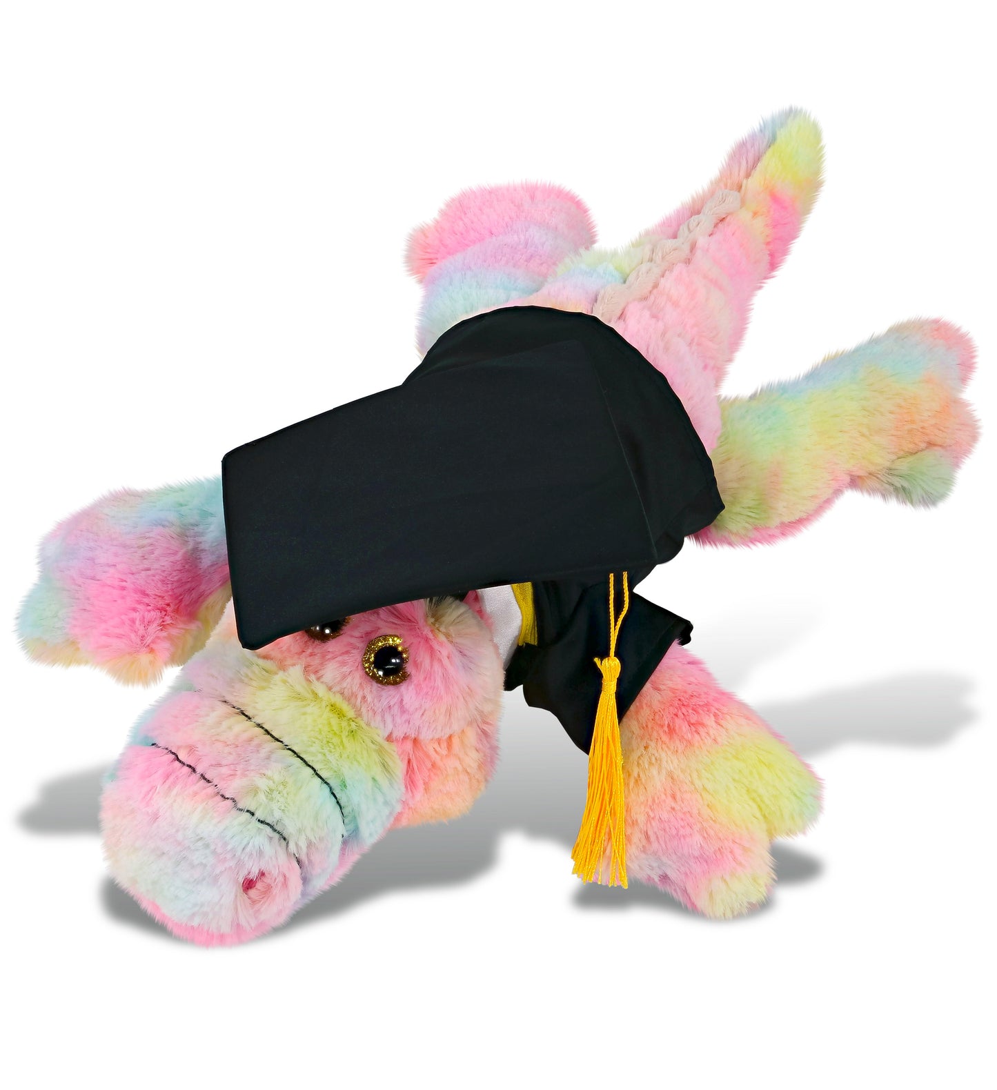 PLUSH GRADUATION - SUPER-SOFT PLUSH - RAINBOW ALLIGATOR LARGE 17"
